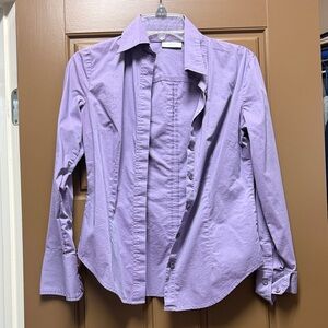 New York & Company Purple Button Down Shirt